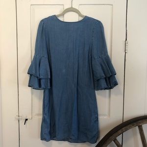 🚨 SALE 🚨 Jean three quarter sleeve shift dress